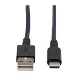 Eaton Tripp Lite Series Hochleistungsfähiges USB-A zu USB-C Kabel, USB 2.0, UHMWPE und Aramidfasern, (Stecker/Stecker), Grau, 6 ft. (1.83 m)