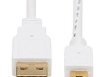 Eaton Tripp Lite Series Safe-IT USB 2.0 A zu USB Mini-B Antibacterial Kabel (Stecker/Stecker), Weiß, 3 ft. (0.91 m)
