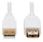 Eaton Tripp Lite Series Safe-IT USB-A Antibacterial Verlängerung Kabel (M/F), USB 2.0, Weiß, 6 ft. (1.83 m)