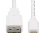 Eaton Tripp Lite Series Safe-IT USB-A zu USB Micro-B Antibacterial Kabel (Stecker/Stecker), USB 2.0, Weiß, 6-ft. (1.83 m)