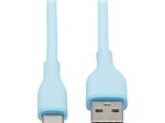 Eaton Tripp Lite Series Safe-IT USB-A zu USB-C Antibacterial Kabel, USB 2.0, Ultra Flexible (Stecker/Stecker), hell blau, 6 ft. (1.8 m)