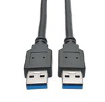 Eaton Tripp Lite Series USB 3.0 SuperSpeed A/A Kabel (Stecker/Stecker), Schwarz, 6 ft. (1.83 m)