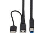 Eaton Tripp Lite Series USB 3.0 SuperSpeed Active Repeater Kabel (A zu B Stecker/Stecker), 25 ft. (7.6 m)
