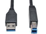 Eaton Tripp Lite Series USB 3.0 SuperSpeed Device Kabel (AB Stecker/Stecker) Schwarz, 10 ft. (3.05 m)