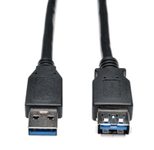 Eaton Tripp Lite Series USB 3.0 SuperSpeed Verlängerung Kabel - USB-A zu USB-A, M/F, Schwarz, 3 ft. (0.91 m)
