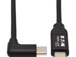 Eaton Tripp Lite Series USB-C Kabel (Stecker/Stecker) - USB 2.0, Thunderbolt 3, 100W PD Charging, Right-Angle Plug, Schwarz, 2 m (6.6 ft.)