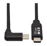 Eaton Tripp Lite Series USB-C Kabel (Stecker/Stecker) - USB 2.0, Thunderbolt 3, 100W PD Charging, Right-Angle Plug, Schwarz, 2 m (6.6 ft.)