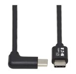 Eaton Tripp Lite Series USB-C Kabel (Stecker/Stecker) - USB 2.0, Thunderbolt 3, 60W PD Charging, Right-Angle Plug, Schwarz, 2 m (6.6 ft.)
