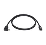 Eaton Tripp Lite Series USB-C Kabel (Stecker/Stecker) - USB 3.2 Gen 1 (5 Gbps), Thunderbolt 3 Compatible, Right-Angle Plug, 1 m (3.3 ft.)