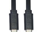 Eaton Tripp Lite Series USB-C Flat Kabel (Stecker/Stecker), USB 2.0, Thunderbolt 3, Schwarz, 3 ft. (0.91 m)