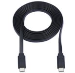 Eaton Tripp Lite Series USB-C Flat Kabel (Stecker/Stecker), USB 2.0, Thunderbolt 3, Schwarz, 6 ft. (1.83 m)