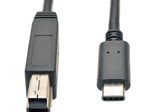 Eaton Tripp Lite Series USB-C zu USB Type-B Kabel (Stecker/Stecker) - USB 3.1, Gen 2 (10 Gbps), Thunderbolt 3 Compatible, 3 ft. (0.91 m)