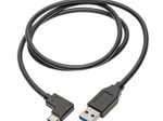 Eaton Tripp Lite Series USB-C zu USB-A Kabel (Stecker/Stecker), Right-Angle C, USB 3.1 Gen 1 (5 Gbps), Thunderbolt 3 Compatible, 3 ft. (0.91 m)
