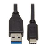 Eaton Tripp Lite Series USB-C zu USB-A Kabel (Stecker/Stecker), USB 3.1 Gen 2 (10 Gbps), Thunderbolt 3 Compatible, 20-in. (50.8 cm)