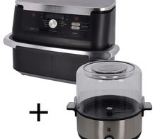 Ninja Doppel-Heißluftfritteuse AF500EU + WMF 415470011 Popcornmaschine