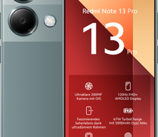 Xiaomi Redmi Note 13 Pro -4G- 256GB/8GB Dual-SIM, grün