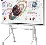 Samsung Flip Pro WM75B Flipchart 190,5 cm 75 Zoll + Neomounts FL50-575WH1 MOVE Go XL Rollwagen