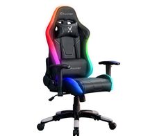 X Rocker Agility Compact eSports - Gaming-Bürodrehstuhl für Kinder & Teenager mit LED-Beleuchtung & App-Steuerung - schwarz