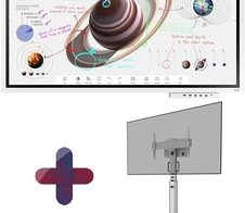Samsung Flip Pro WM55B Flipchart 138,7 cm 55 Zoll inkl. Samsung Flip Pro Tray CY-TF65BBC & Neomounts FL50S-825WH1 MOVE Up Rollwagen