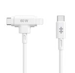 Hyper® HyperJuice USB-C und Lightning Hybrid-Silikonkabel (1,5m) - Weiß