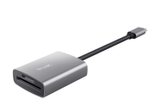 Trust Dalyx Schnelles USB-Kartenlesegerät aus Aluminium - Silber