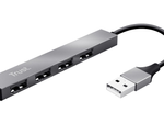 Trust Halyx Mini-USB-Hub aus Aluminium mit 4 Anschlüssen - Silber