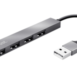 Trust Halyx Mini-USB-Hub aus Aluminium mit 4 Anschlüssen - Silber