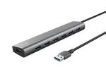 Trust Halyx USB 3.2 Gen1-Hub mit 7 Anschlüssen - Grau