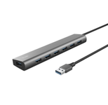 Trust Halyx USB 3.2 Gen1-Hub mit 7 Anschlüssen - Grau