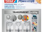 tesa Klebehaken Powerstrips, 3,5 x 6,0 cm, transparent