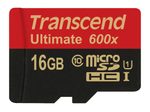 Transcend 16GB microSDHC Class 10 UHS-I (Ultimate) Speicherkarte 16 GB