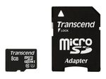 Transcend GUSDU1 microSDHC  Speicherkarte 8 GB