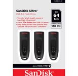SanDisk Ultra USB-Sticks 64 GB, 3-Pack