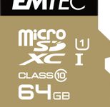 Emtec Gold+ microSD Speicherkarte 64 GB inkl. SD-Adapter