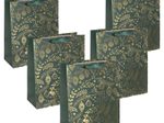 SIGEL Geschenktüten 26,0 x 32,0 cm Golden ornaments , grün