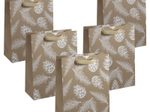 SIGEL Geschenktüten 26,0 x 33,0 cm Pine cones and pine branches braun