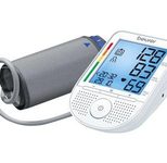 beurer BM 49 Sprechendes Oberarm-Blutdruckmessgerät Weiss-Grau