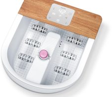 beurer FB 65 Wellness Fußsprudelbad Weiß-Holzdekor