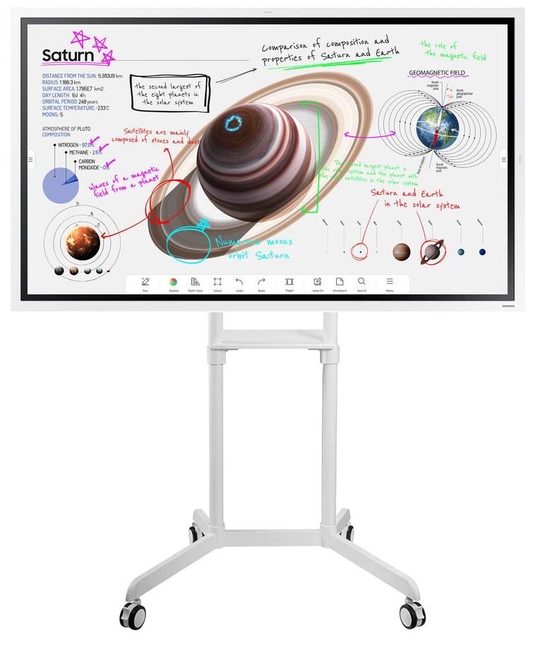 Samsung Flip Pro WM65B Flipchart 165 cm 65 Zoll + Peerless TRVT-FLIP2 mobiler Rollwagen video preview