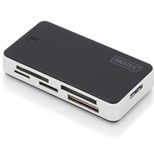 Digitus USB 3.0 Kartenlesegerät, 1m USB A Verbindungskabel unterstützt MS/SD/SDHC/MiniSD/M2/CF/MD/SDXC Karten