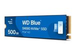 WD Blue SN580 SSD - 500 GB - intern - M.2 2280 - PCIe 4.0 x4 (NVMe)