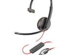 Poly Blackwire 3210 Monaurales USB-C Headset + USB-C/A-Adapter