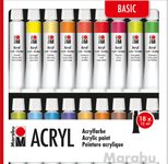 Marabu Acrylfarben-Set Basic, farbsortiert