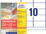 AVERY Zweckform Etiketten 96,0 x 50,8 mm, weiß