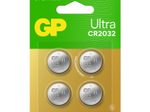GP Knopfzellen CR2032 Lithium 3,0 V, 4 St.