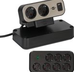 brennenstuhl estilo Duplex USB 9-fach Tischsteckdose schwarz
