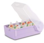 HAN Karteikasten CROCO DIN A7, 900 Karteikarten lila-transparent