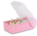 HAN Karteikasten CROCO DIN A7, 900 Karteikarten rosa-transparent