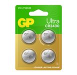 GP Knopfzellen CR2430 Lithium 3,0 V, 4 St.