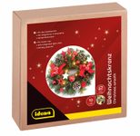 Idena LED Dekoleuchte Weihnachtskranz, grün
